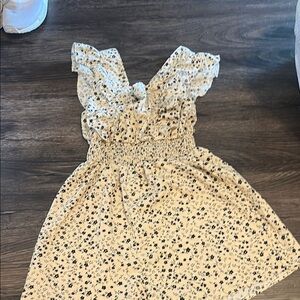 Floral Cream Kids Dress